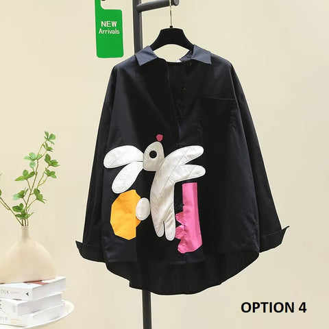 New Long Sleeve Casual Cartoon Rabbit Shirts CODE: KAR3429