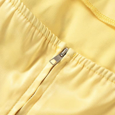 New Sexy Satin Aesthetic Flowers Corset Crop Elegant Sleeveless Backless Tank Top CODE: KAR3436