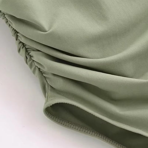 Sexy Ruffles Solid Strapless Backless Bodysuit High Waist Skirt Set CODE: KAR3439