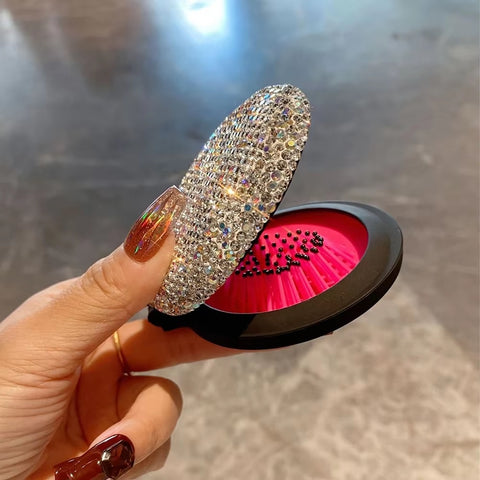 New Sparkling Diamond Bling Rhinestone Mini Portable Folding Comb Mirror Hair Brush CODE: KAR3469