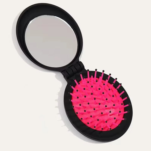 New Sparkling Diamond Bling Rhinestone Mini Portable Folding Comb Mirror Hair Brush CODE: KAR3469