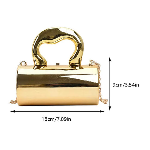 New Solid Color Metal Handles Wallet  Handbag CODE: KAR3470