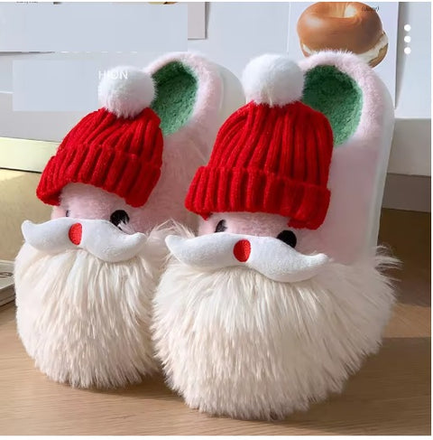 New Christmas gifts Cartoon Santa Claus Plush Warm Winter Cute slippers CODE: KAR3472