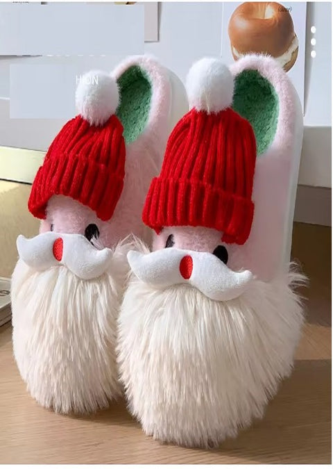 New Christmas gifts Cartoon Santa Claus Plush Warm Winter Cute slippers CODE: KAR3472