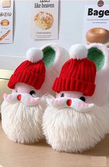 New Christmas gifts Cartoon Santa Claus Plush Warm Winter Cute slippers CODE: KAR3472