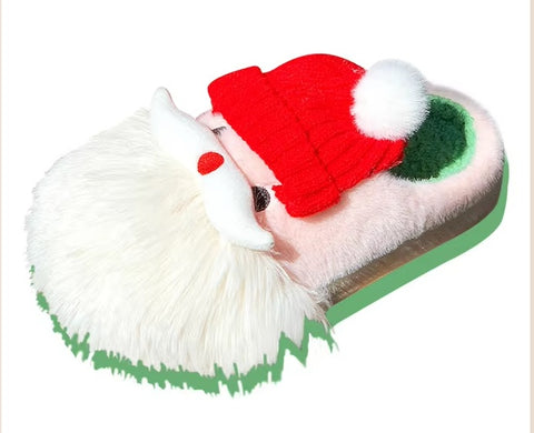 New Christmas gifts Cartoon Santa Claus Plush Warm Winter Cute slippers CODE: KAR3472