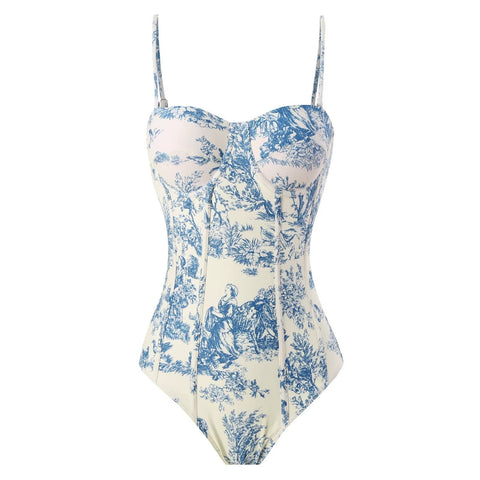 New Print Sexy Beach Swimwears Strap Two-piece Suit CODE: KAR3481