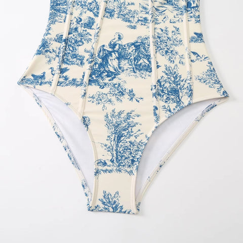 New Print Sexy Beach Swimwears Strap Two-piece Suit CODE: KAR3481