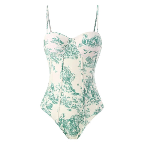 New Print Sexy Beach Swimwears Strap Two-piece Suit CODE: KAR3481