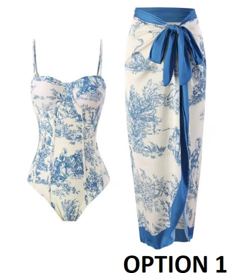 New Print Sexy Beach Swimwears Strap Two-piece Suit CODE: KAR3481