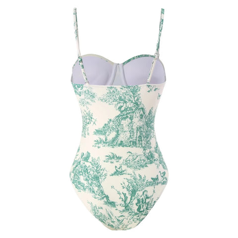 New Print Sexy Beach Swimwears Strap Two-piece Suit CODE: KAR3481