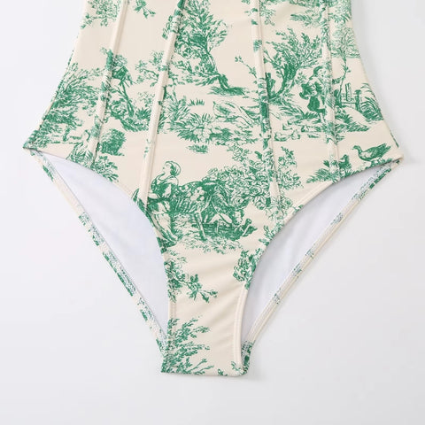 New Print Sexy Beach Swimwears Strap Two-piece Suit CODE: KAR3481