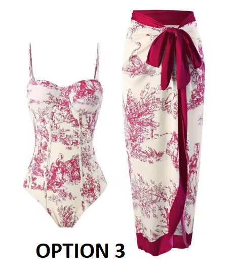 New Print Sexy Beach Swimwears Strap Two-piece Suit CODE: KAR3481
