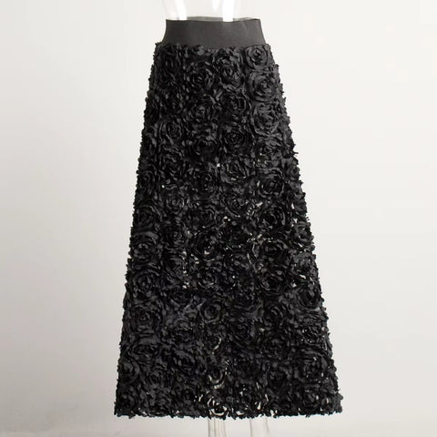 New Fashion Long Petal Elegant Unique High Waisted Skirt CODE: KAR3485