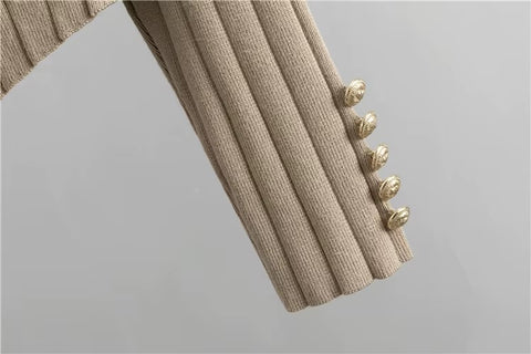 New Autumn Winter Cardigan Sweater V Neck Vest Wide Leg Long Pant 3 Pieces Set CODE: KAR3491