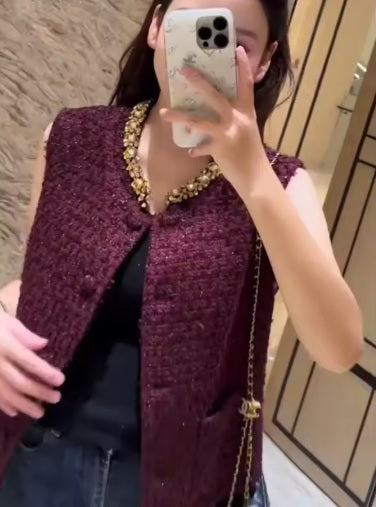 New Fashion O Neck Solid Single Breaste Sleeveless Loose Cardigan Coat CODE: KAR3504