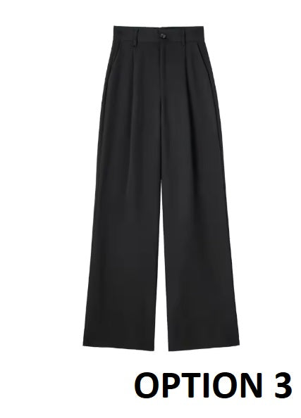 New Formal Wear Striped High Waist Baggy Casual Wide Leg Trousers Pant CODE: KAR3508