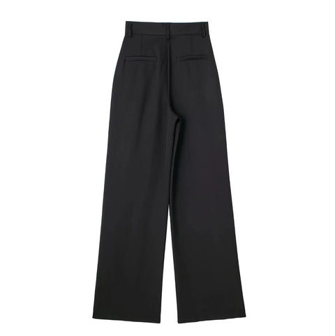 New Formal Wear Striped High Waist Baggy Casual Wide Leg Trousers Pant CODE: KAR3508