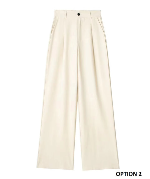 New Formal Wear Striped High Waist Baggy Casual Wide Leg Trousers Pant CODE: KAR3508