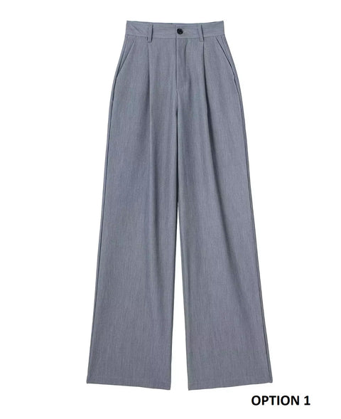 New Formal Wear Striped High Waist Baggy Casual Wide Leg Trousers Pant CODE: KAR3508
