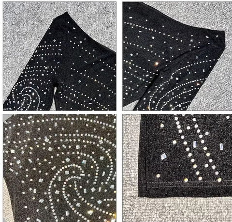 New Sexy See Though Luxury Rhinestone Crystal Diamonds One Shoulder Long Sleeve Dress CODE: KAR3509