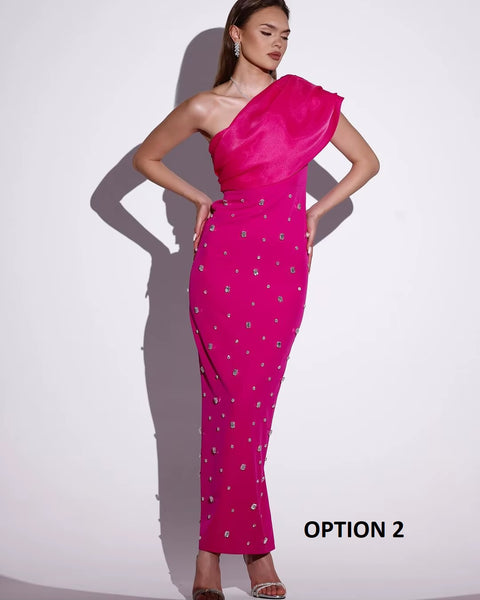 New Sexy One Shoulder Sparkly Diamond Crystal Bodycon Maxi Dress CODE: KAR3511