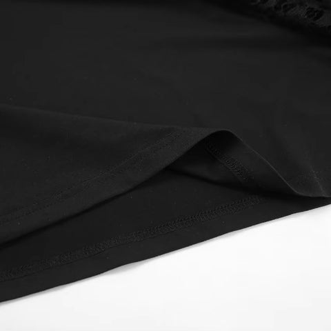 New Lace See-through Slit Patchwork Casual Loose High Waist Slim Street Long Skirt CODE: KAR3516