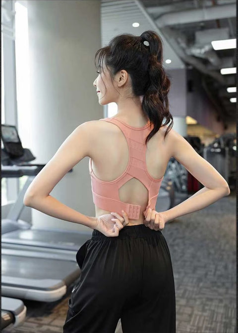 New Beautiful Back Thin Seamless Sexy Lingerie Yoga High Strength Sports Bra CODE: KAR3522