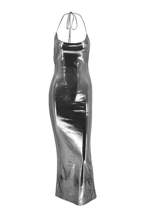 New Summer Solid Sleeveless Bodycon Backless Bandage Streetwear Clubwear Elegant Dress CODE: KAR3527