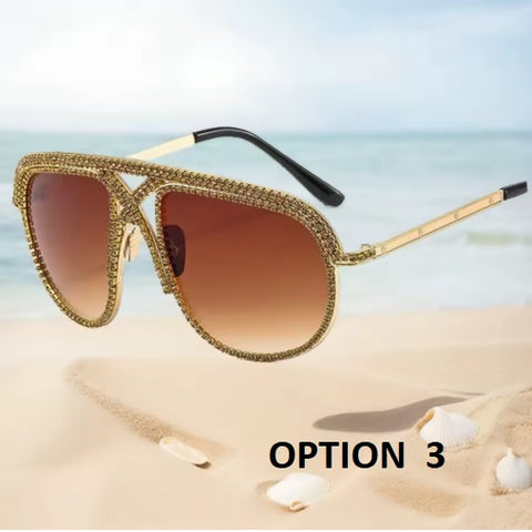 New Punk Style Full Diamond Decor Sunglasses CODE: KAR3534