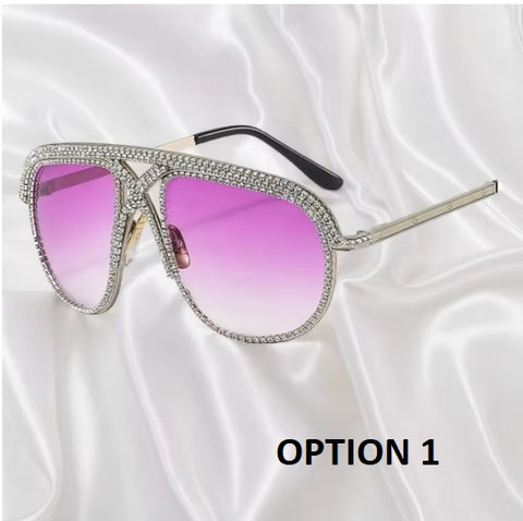 New Punk Style Full Diamond Decor Sunglasses CODE: KAR3534