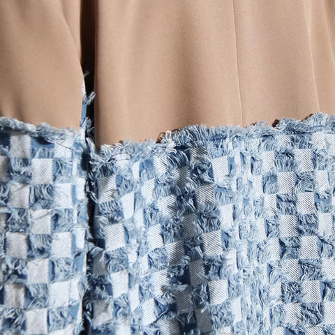 New Color block Edge Notched Collar Long Sleeve Fashion Designer Blazer CODE: KAR3540