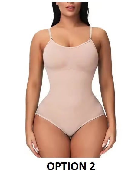 New Solid Seamless Tummy Control Butt Lifting Slimmer Body Shaper Bodysuit CODE: KAR3541