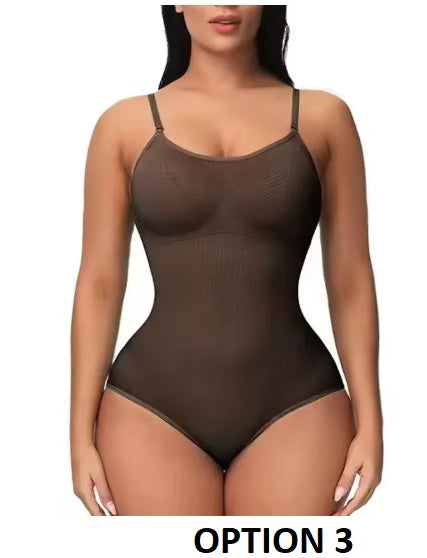 New Solid Seamless Tummy Control Butt Lifting Slimmer Body Shaper Bodysuit CODE: KAR3541