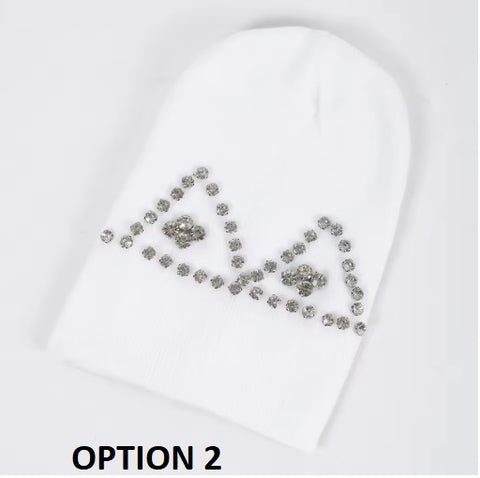 New Warm Rhinestone Crystal Chunky Soft Stretch Beanies High Quality Thicken Skull Cap CODE: KAR3542