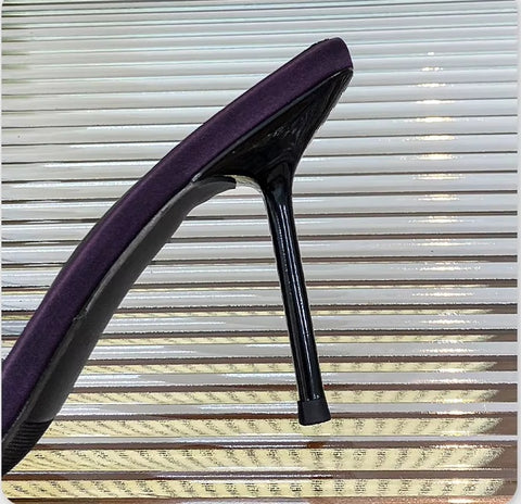 Summer New Water Diamond Square Head High Thin Heel CODE: KAR3551