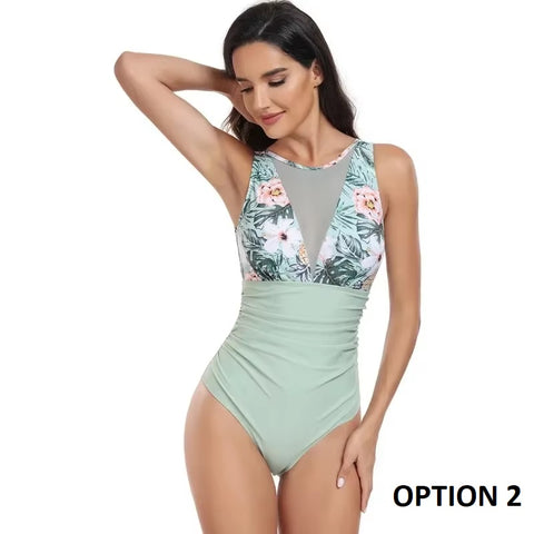 Summer New Sports Lace One-piece Swimsuit CODE: KAR3555