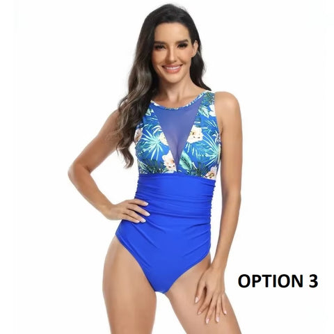 Summer New Sports Lace One-piece Swimsuit CODE: KAR3555
