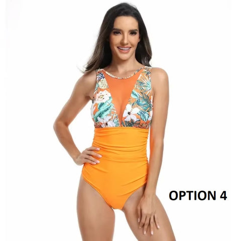 Summer New Sports Lace One-piece Swimsuit CODE: KAR3555