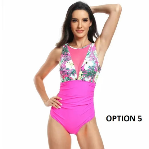 Summer New Sports Lace One-piece Swimsuit CODE: KAR3555