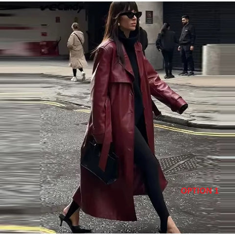 New Fashion Turndown Collar Loose Long Sleeves Long Jackets CODE: KAR3563