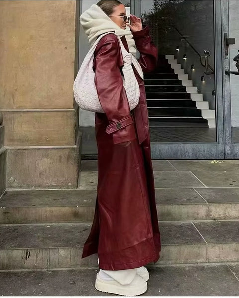 New Fashion Turndown Collar Loose Long Sleeves Long Jackets CODE: KAR3563