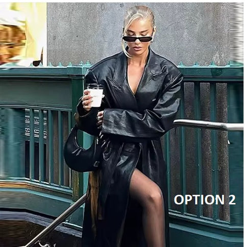 New Fashion Turndown Collar Loose Long Sleeves Long Jackets CODE: KAR3563