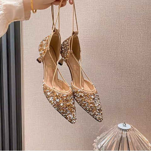 Luxury Fashion Bling Bling Cross heel CODE: KAR3567
