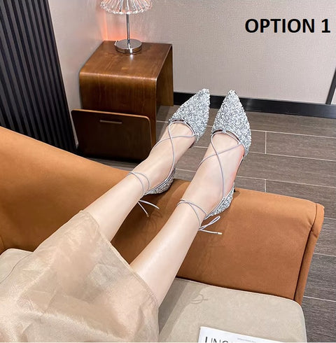 Luxury Fashion Bling Bling Cross heel CODE: KAR3567
