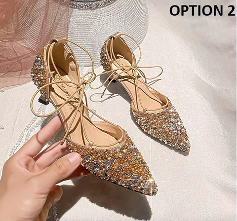 Luxury Fashion Bling Bling Cross heel CODE: KAR3567
