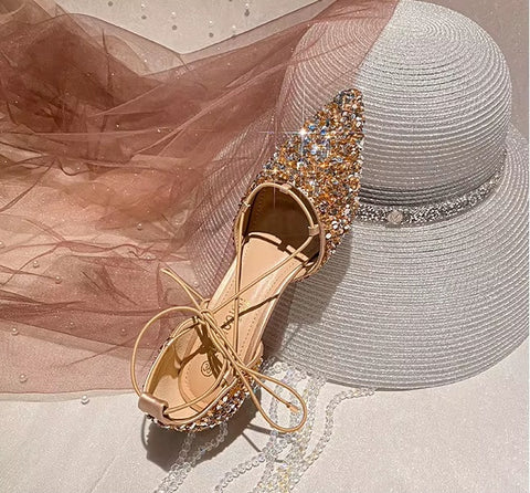 Luxury Fashion Bling Bling Cross heel CODE: KAR3567