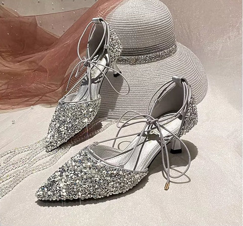 Luxury Fashion Bling Bling Cross heel CODE: KAR3567