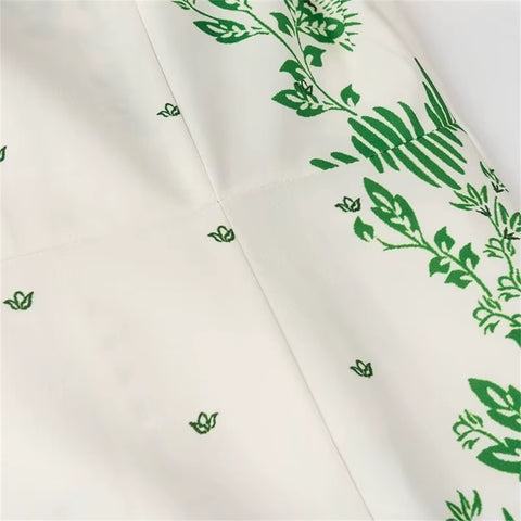 Summer New Versatile Fashionable Slim and Loose V-neck Printed Long sleeved Dress CODE: KAR3578