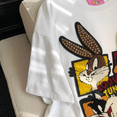 New Disney Fun Cartoon Donald Duck Short Sleeved Loose Top CODE: KAR3581